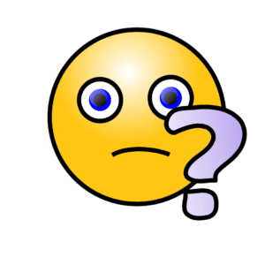 confused emoji with a question mark
