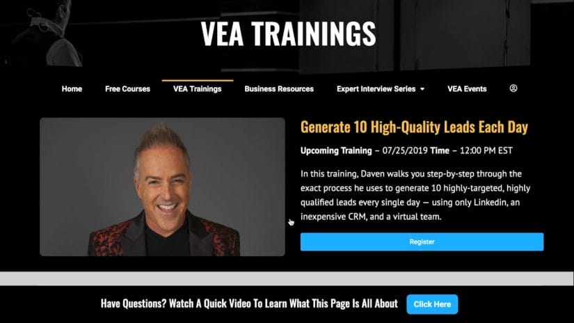 virtual entrepreneur association - vea training series