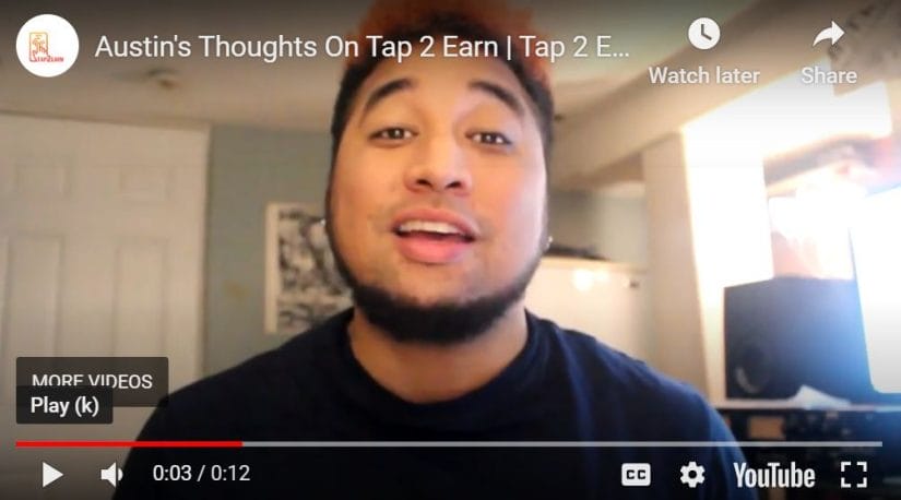 is tap 2 earn legit video testimony fake