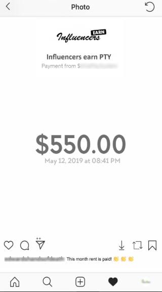 influencersearn fake payment proof