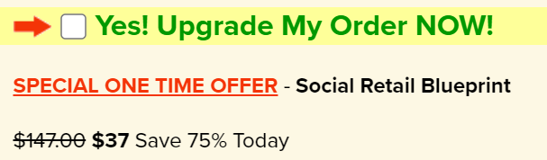 email marketing pro social retail blueprint upsell