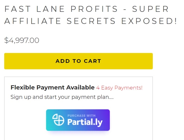 fast lane profits payment