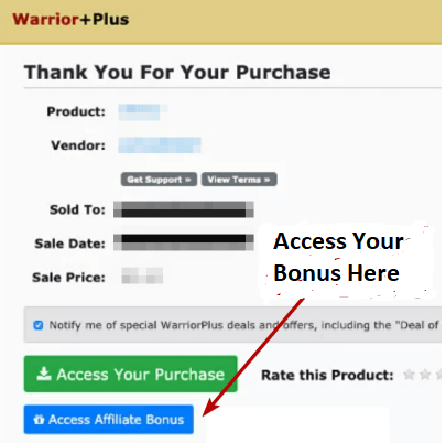 Thank You Page WarriorPlus