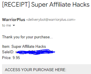 receipt for super affiliate hacks