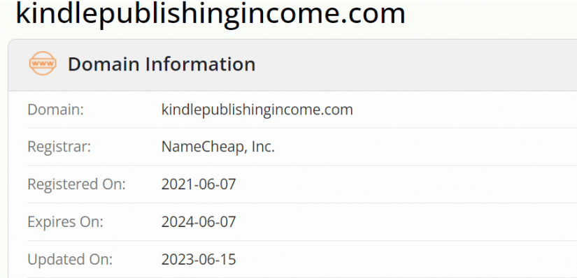 kindle publishing income.com details