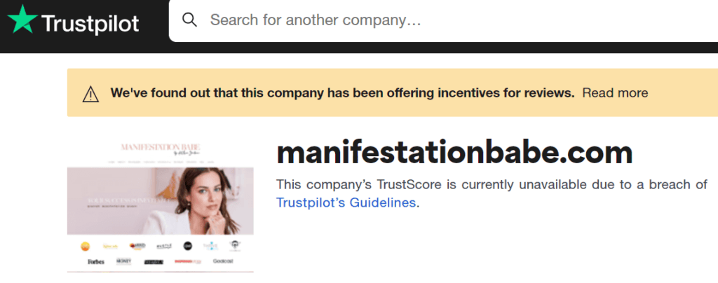 manifestation babe trustpilot reviews