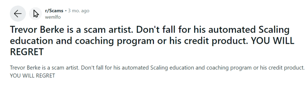subreddit on Trevor Berke and his automated scaling education